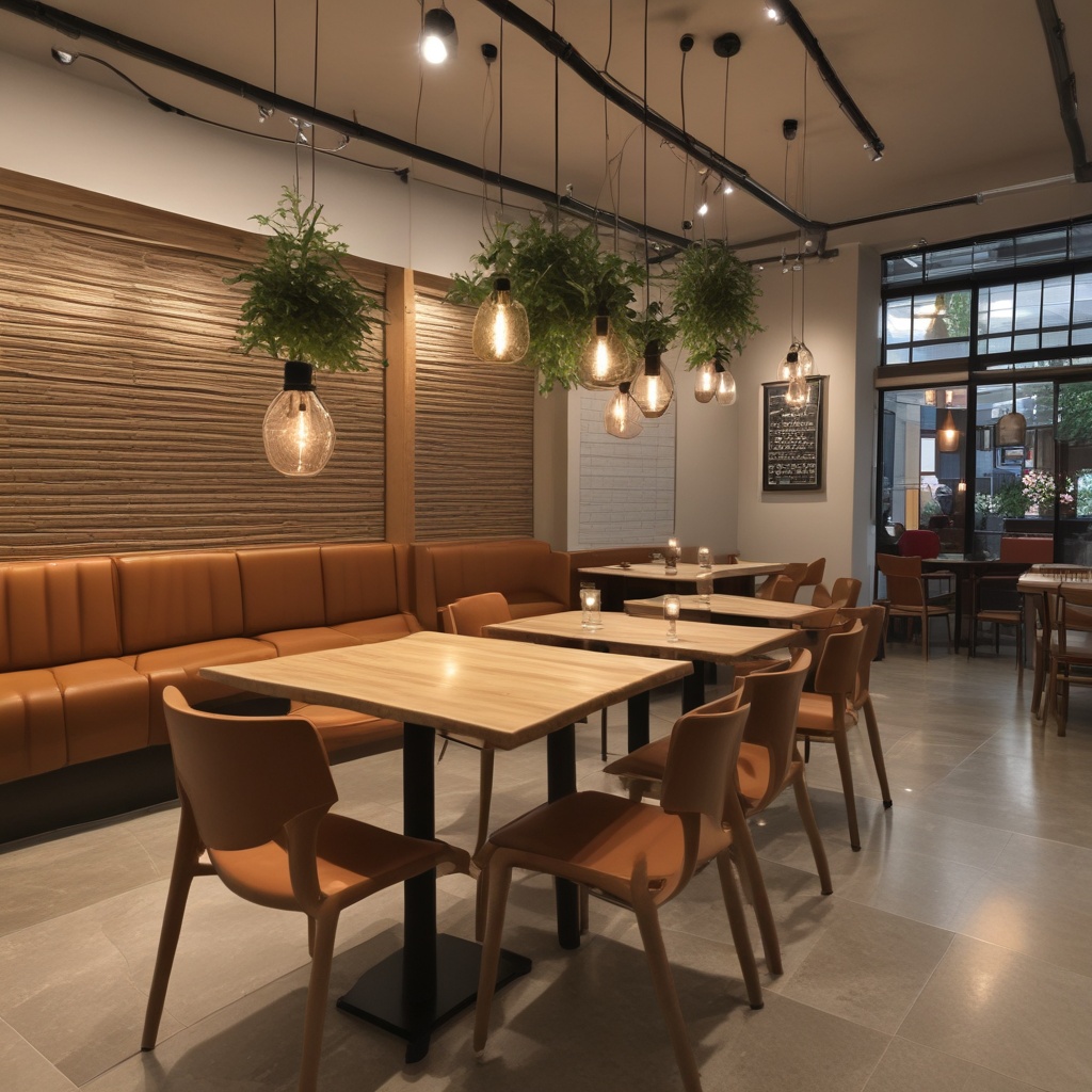 Modern and cozy interior of Botan cafe